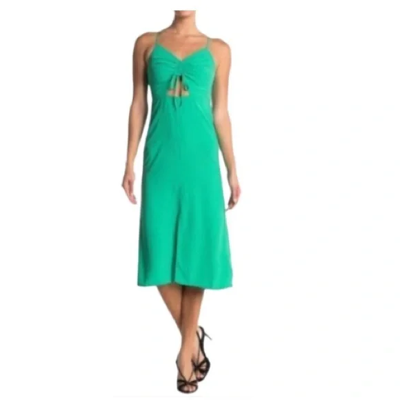 green emerald velvet dress Rent Topshop Ruched Acid Print Midi Dress In Lime